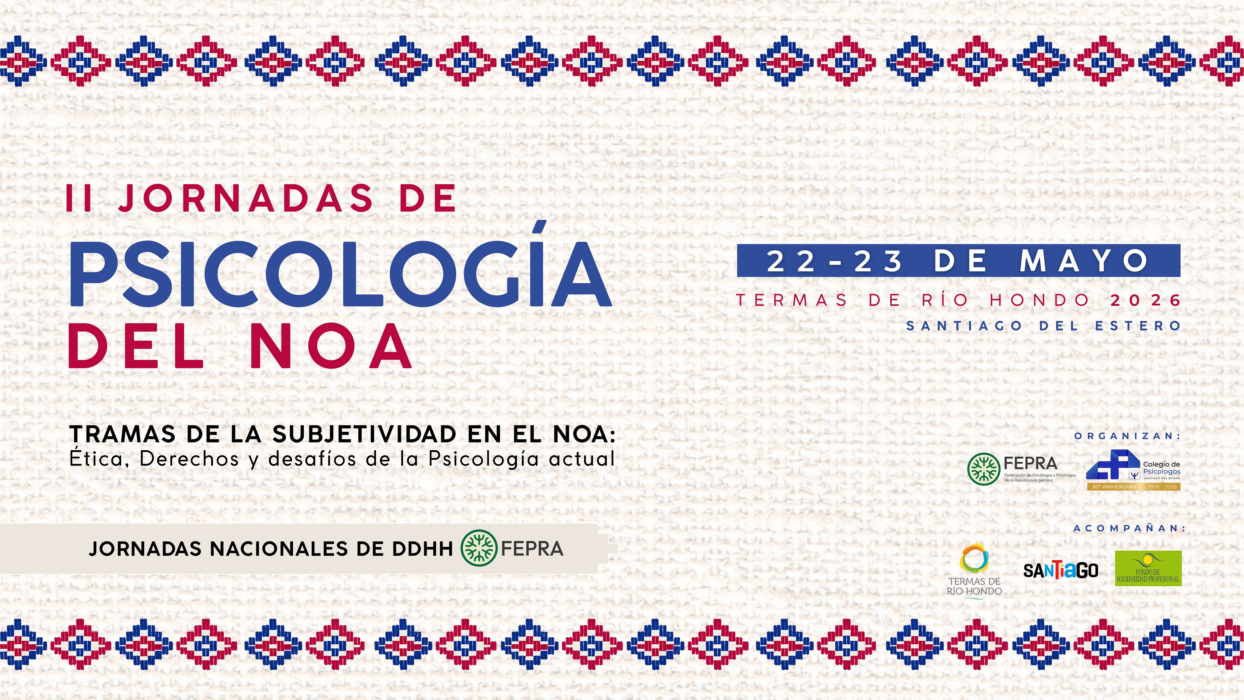 II JORNADAS DE PSICOLOGIA DEL NOA 2026