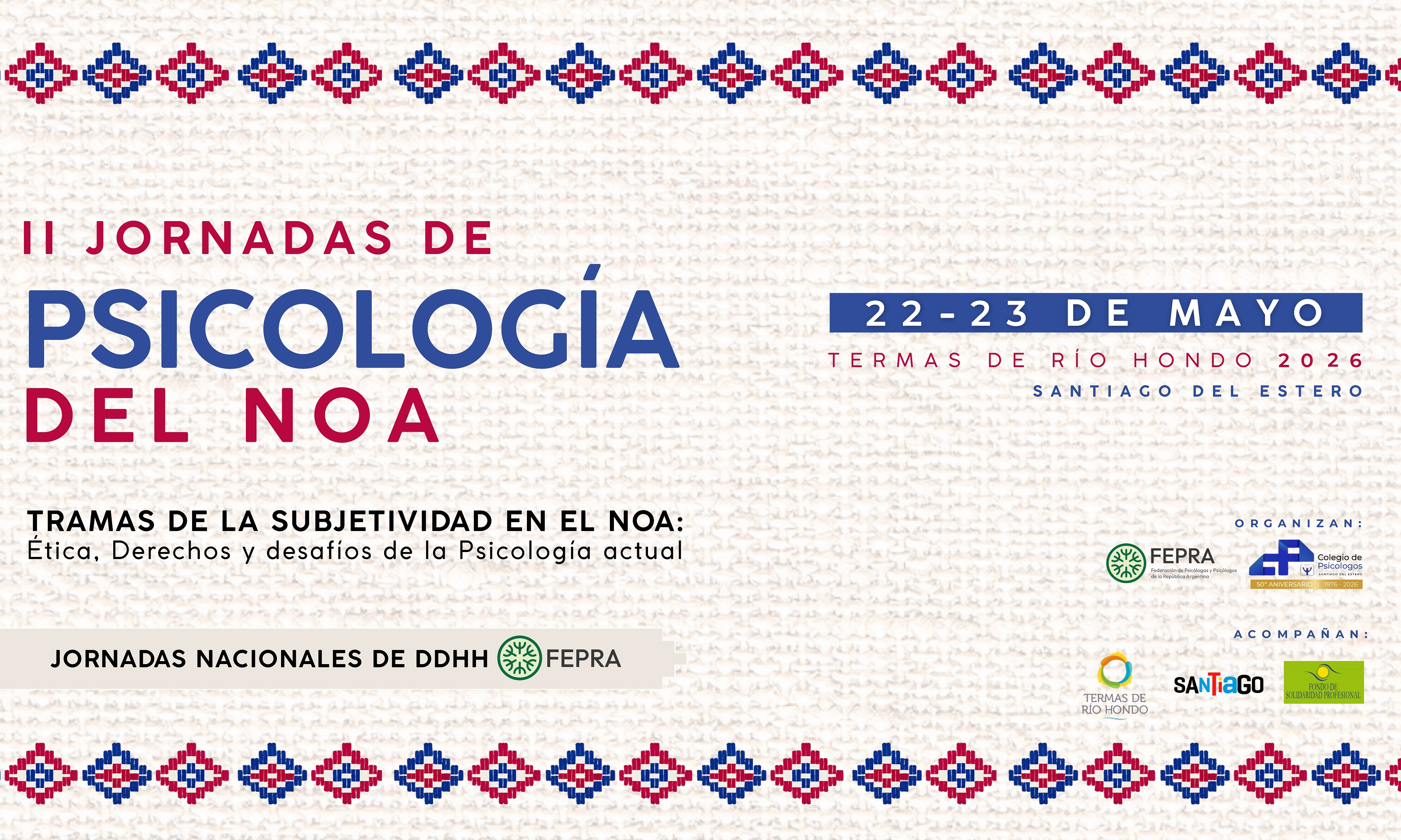 II JORNADAS DE PSICOLOGIA DEL NOA 2026